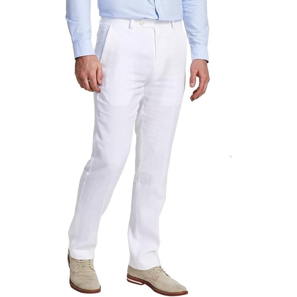 Lauren Ralph Lauren Mens 100% Linen UltraFlex Classic-Fit Pants Size: 35W x 32L